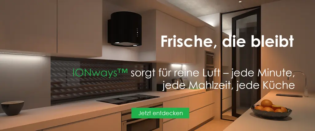 Dunstabzugshaube BRION Black mit IONways Luftreinigung