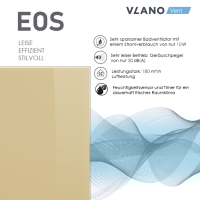 Badlüfter EOS 125 H Beige Feuchtigkeitssensor & Nachlauf