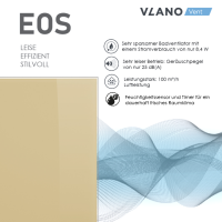 Badlüfter EOS 100 H Beige mit Feuchtigkeitssensor & Nachlauf