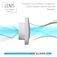Badlüfter LENIS 125 mit kurzem Flansch