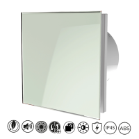 Badlüfter EOS 125 WH mit Echtglasfront,...