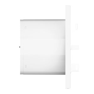 Badlüfter EOS 125 Silver Echtglasfront, Rückschlagklappe