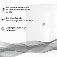 Badlüfter WING 100 T mit Nachlauffunktion