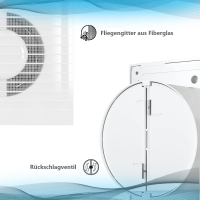 Badlüfter E 100 S in ultraflachem Design