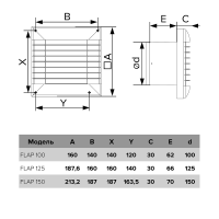 Badlüfter Flap 100 Timer mit Nachlauffunktion