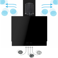 Plasma Dunstabzugshaube PLANUS Plasm 60 BK mit Luftreinigung