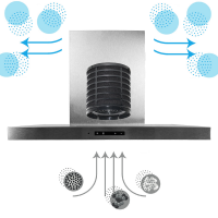 Plasma Dunstabzugshaube LEVEL Plasm 60 X mit Luftreinigung
