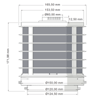 Dunstabzugshaube LEVEL Pure 60 cm, Edelstahl mattschwarz