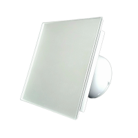 Badlüfter EOS 100 WH mit Echtglasfront, Rückschlagklappe