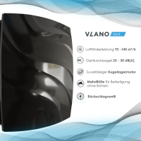 Badlüfter ALTO 100 Black mit Quick-Fix Montagesystem