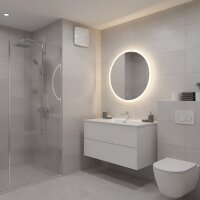 Badlüfter ALTO 100 TH Silver mit Nachlauf & Feuchtigkeitssensor