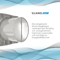 Badlüfter ALTO 100 TH Silver mit Nachlauf & Feuchtigkeitssensor