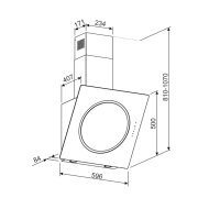 Dunstabzugshaube PLANET Pure WH, 60 cm